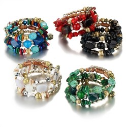 Multi perline colorate - braccialetti di fascino - pietra di resina