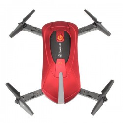 Everyine E52 - WiFi - FPV - Selfie Drone - pieghevole - 0.3MP - Rosso - RTF