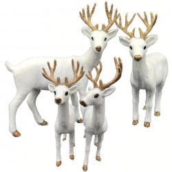 Decorazione natalizia - renna bianca - cervo