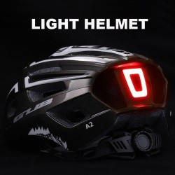Casco bici con luce Led - ricaricabile - integralmente stampato - protezione testa sportiva