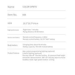 MIRBEST Color X09 - APP Custom - Display a caratteri - Sensore di gravità - Smart - RTF - Blu