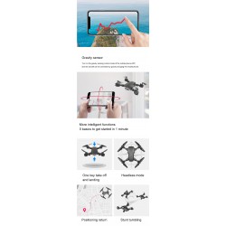 S60 Mini Drone - WIFI - FPV - 4K HD Dual Camera - 15mins Tempo di volo - pieghevole - RTF