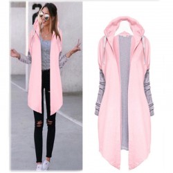 Women Coats - Casual - Hooded - Pink - Blue - BlackWomen's fashion