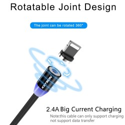 Cavo USB magnetico LED - Carica veloce - Tipo C - Micro USB - iOS
