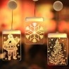 Decorazione 3D di Natale per porta / finestra - luce LED - piastra trasparente con ventosa