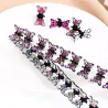 Small crystal butterflies - hair clips - 12 piecesHair clips
