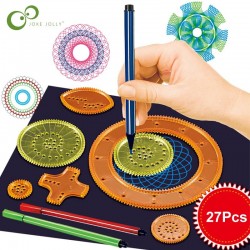Disegno a spirale - ingranaggi interlocking ruote - pittura / disegno accessori - giocattolo educativo - 22 pezzi