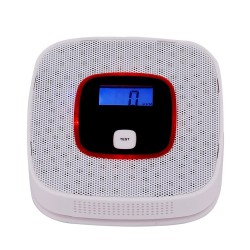 LCD - alarme de gaz de monoxyde de carbone - empoisonnement / détecteur de fumée - détecteur - moniteur