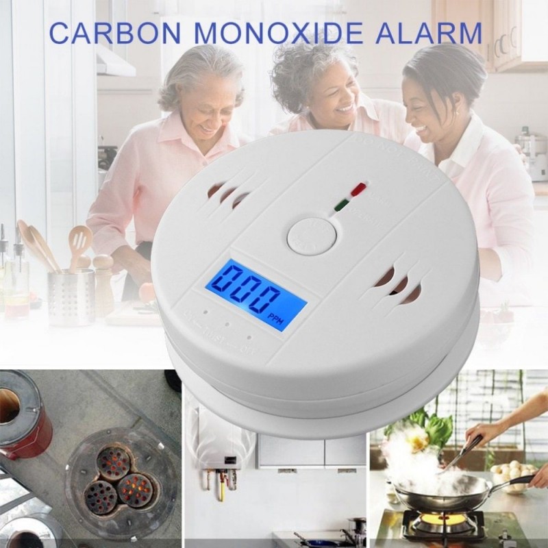 Carbon monoxide / poisoning / smoke / gas sensor - detector - alarm - wireless - with LCDHome security