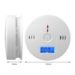 Carbon monoxide / poisoning / smoke / gas sensor - detector - alarm - wireless - with LCDHome security