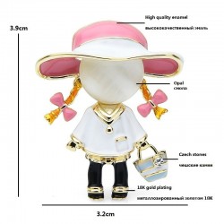Carry Bag Girl - Brooches