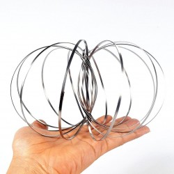 Anello di flusso - molla cinetica - spinner fidget - giocattolo antistress metallo
