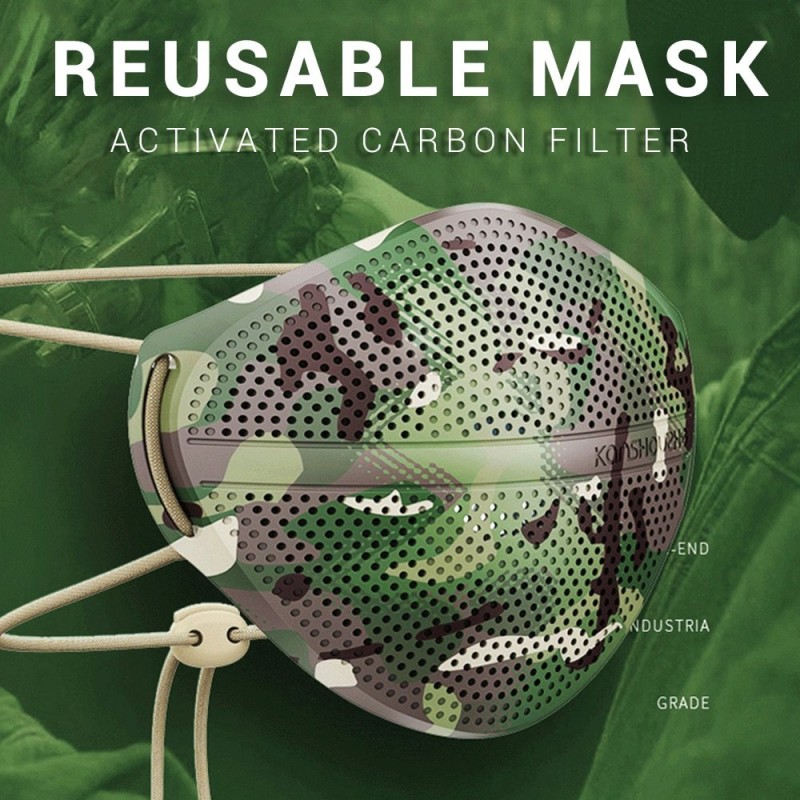 Camouflage - Maschera Respiratore - Silicone - 1pc