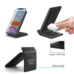 15W - 2 in 1 - Qi Wireless Charger - Samsung S10 - S20Chargers