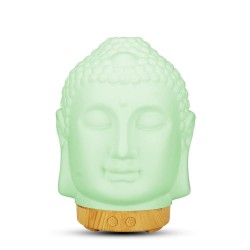 Testa di Buddha - umidificatore d'aria - diffusore - lampada notturna - LED - 100ml