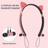 Auricolare Bluetooth - wireless - microfono - cuffie in-ear - Led orecchie di gatto luminose