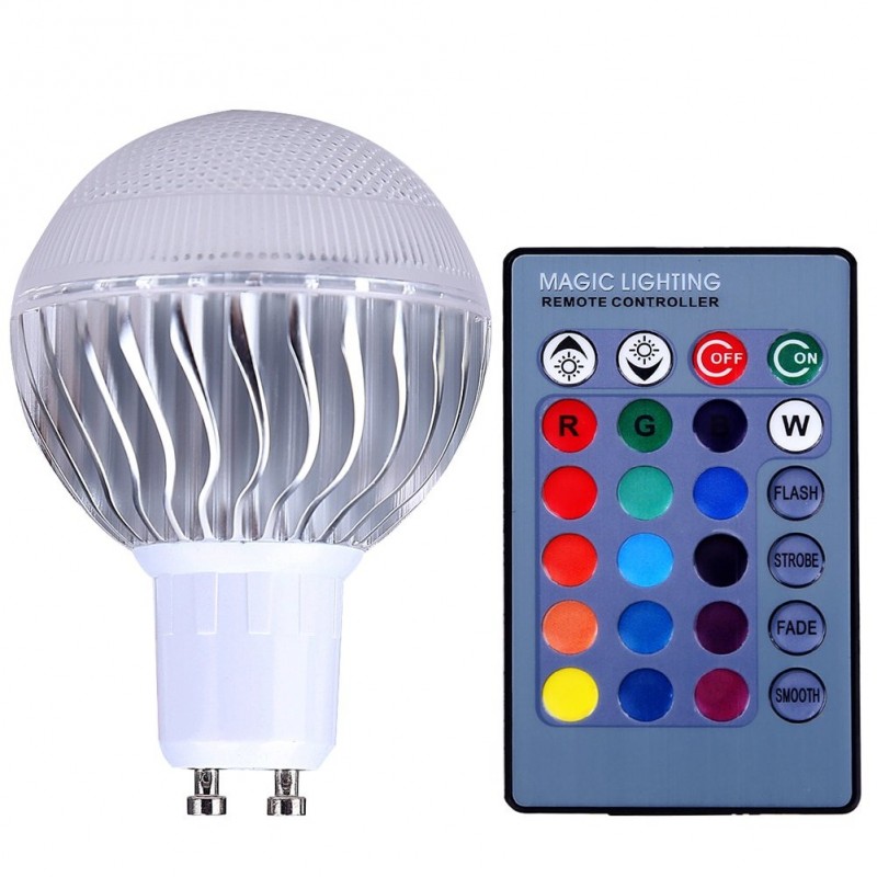 5W - RGB - E27 - GU10 - E14 - MR16 - LED bulb - remote controller - dimmerE14