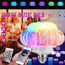 E27 - lampadina LED RGB con altoparlante Bluetooth wireless - telecomando - 110V-220V 6W