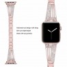 Cinturino in acciaio inox - bracciale in cristallo per Apple Watch 6/5/4/3/2
