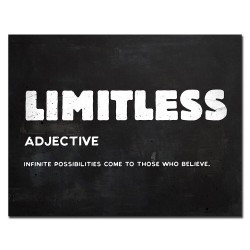 LIMITLESS - citazione ispiratrice - manifesto murale - tela