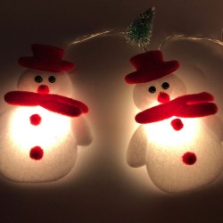 String con pupazzi di neve - LED luci decorative albero di Natale