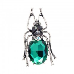 Beetle di cristallo verde - spilla