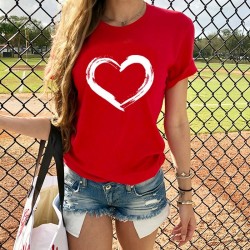 T-shirt stampata a cuore - manica corta