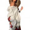 Fashionable tracksuit with printed butterflies - hoodie / pants - setHoodies & Jumpers