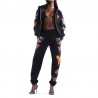 Fashionable tracksuit with printed butterflies - hoodie / pants - setHoodies & Jumpers