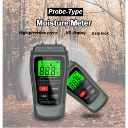 MT-18 - grigio - tester digitale - misuratore di umidità legno / carta - sensore di umidità parete - tester
