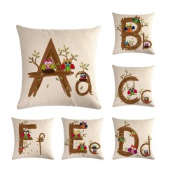 Kids alphabet - cushion cover - cotton - 45 * 45cmCushion covers