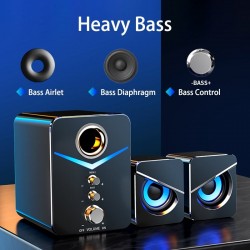 Computer speaker set - Bluetooth 5.0 - USB - suono stereo - basso