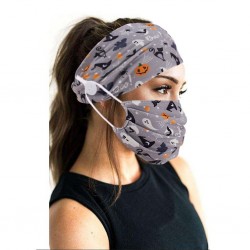 Masque protecteur visage / bouche - avec bandeau - réutilisable - coton