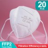 FFP2 - KN95 - PM2.5 - bocca protettiva antibatterica / maschera viso - 5-strato - riutilizzabile - 10 / 20 / 50 / 100 pezzi