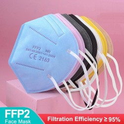 FFP2 - KN95 - PM2.5 - bocca protettiva antibatterica / maschera viso - 5-strato - riutilizzabile - 10 / 50 / 100 pezzi