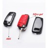 Silicone / carbon fiber - car key cover case with keychain - Audi - A3 - A4 - A5 - C5 - C6 - 8L - 8PKeys