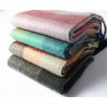 Scialle in cashmere colorato con nappine - grande - plaid / righe