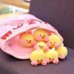 Cute duck pillow with duck plush balls - 8pcs