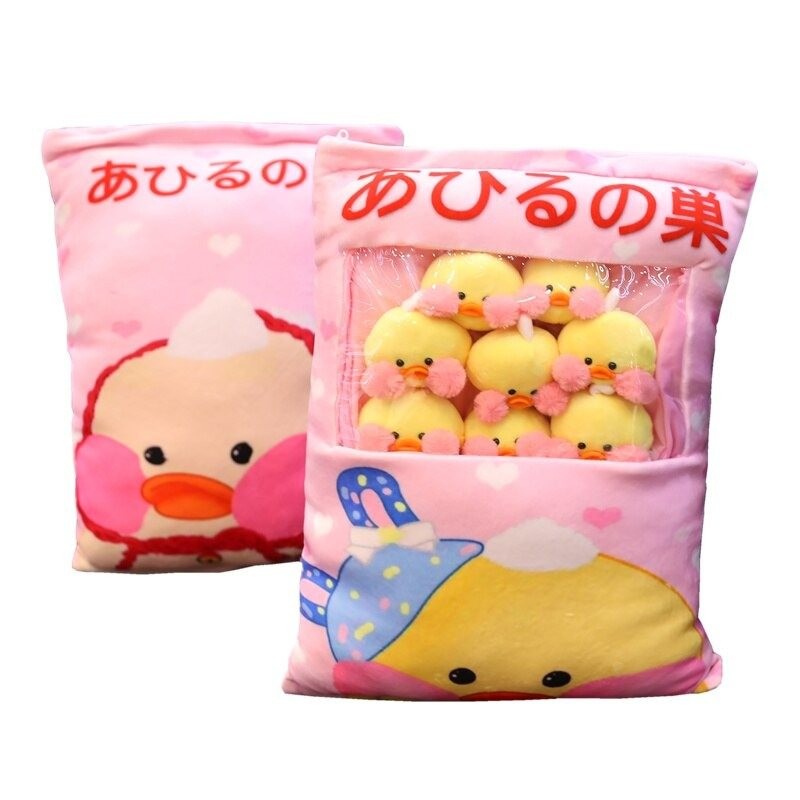 Cute duck pillow with duck plush balls - 8pcs