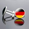 National flag - round glass cufflinks - with boxCufflinks
