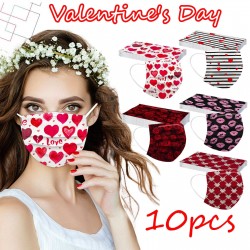 Valentine's day face masks - 3 layers - unisex - 10pcs