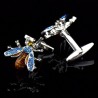 Blue crystal bee cufflinks - 2 piecesCufflinks