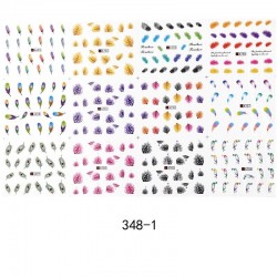 Nail art sticker with feathers - 12pcs