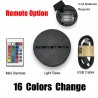 3D gufo - lampada notturna LED - USB - touch control / telecomando