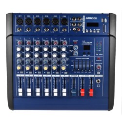 6 channels - 48V - 150W amplifier - mixer console - USB/ SD