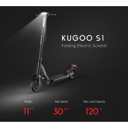 Kugoo S1 - electric scooter - 350W - 3 speed modes - 30km - foldableElectric step