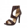 Peep toe strap stiletto - with an ankle strap