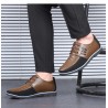 Business casual leather shoes - breathable - lace-up