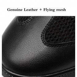Genuine leather sports sneakers - lightweight - breathable
