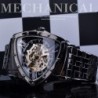 Orologio automatico a triangolo - quadrante scheletrato - impermeabile - acciaio inossidabile